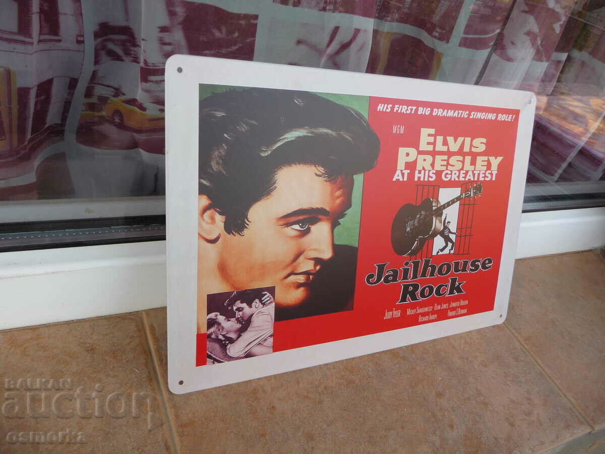 Metal plate music Elvis Presley Elvis Presley the king of rock with price 18.00 BGN | € 9.20 Metal plate music Elvis Presley Elvis Presley the king of rock with price 18.00 BGN | € 9.20