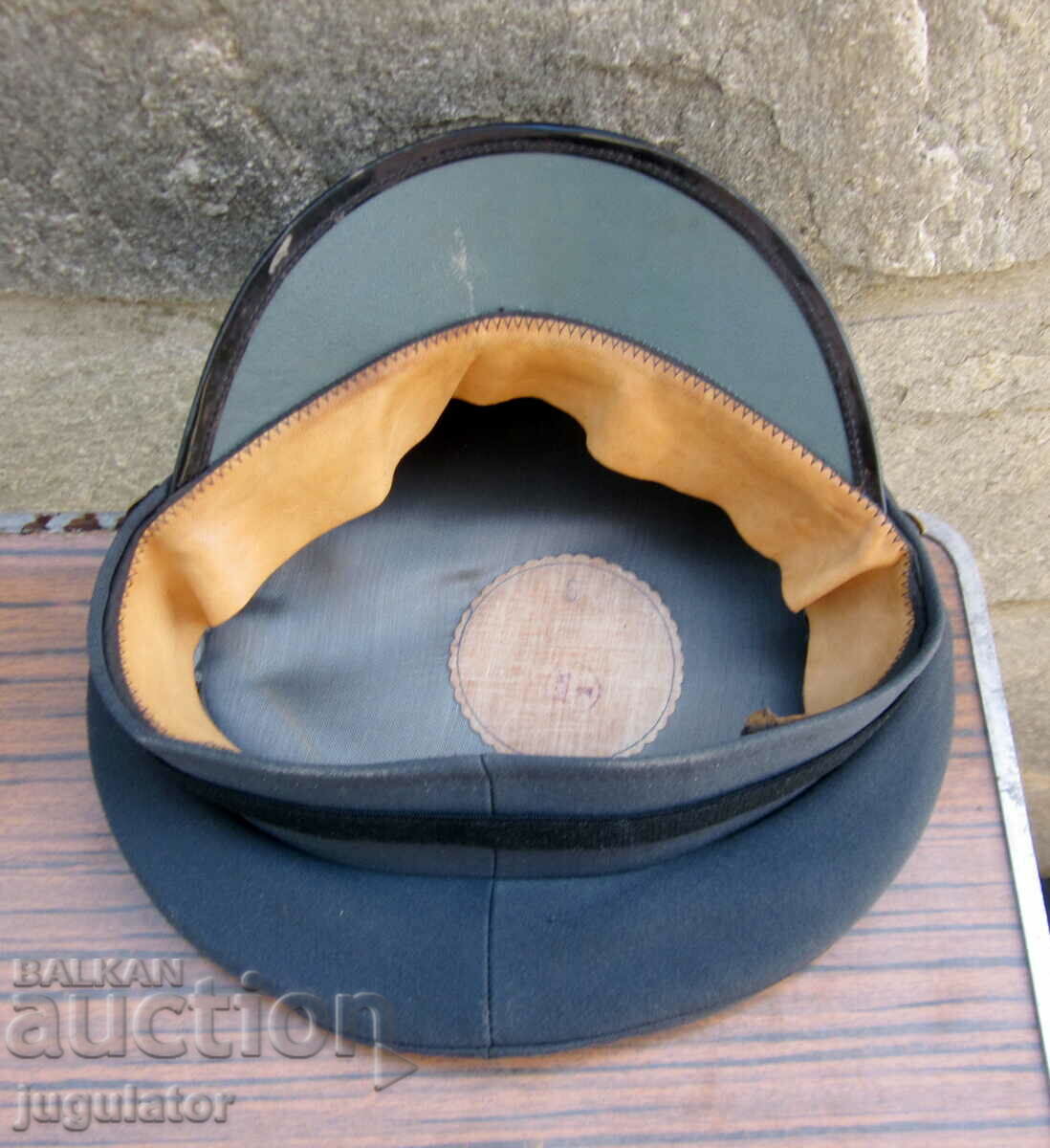 Auction Bulgarian firefighter cap with cockade Auction Bulgarian firefighter cap with cockade