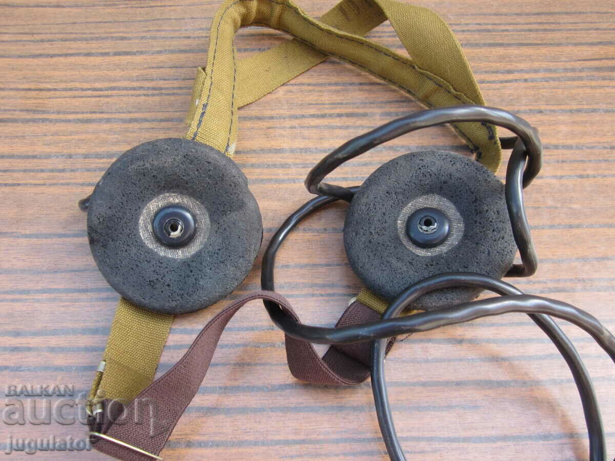 Auction old military headphones from a military radio station Auction old military headphones from a military radio station