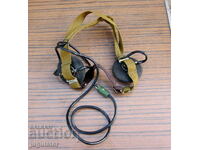 old military headphones from a military radio station