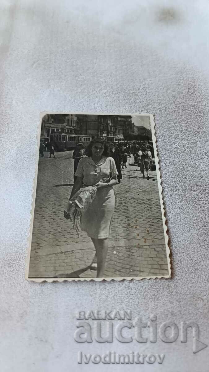 Photo Sofia A young woman on the square 1945