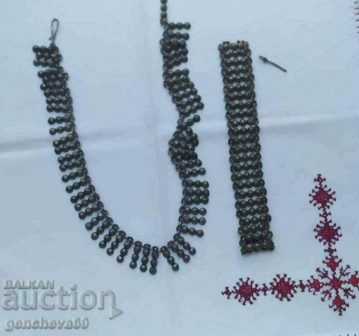 Revival-era brooch, necklace and bracelet/horo dance scarf with price 90.00 BGN | € 46.02 Revival-era brooch, necklace and bracelet/horo dance scarf with price 90.00 BGN | € 46.02