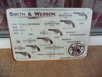 Метална табела револвери Smith&Wesson пистолети 44 калибър