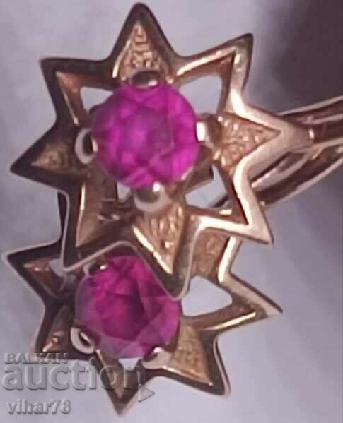 Russian gold earrings - sample 583 - 5 Russian gold earrings - sample 583 - 5