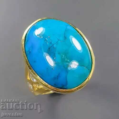 SILVER RING WITH TURQUOISE (ARIZONA, USA) 20 ct.