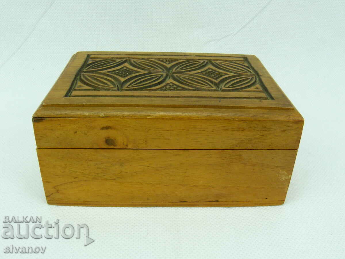 Old Wooden Jewelry Box #5585