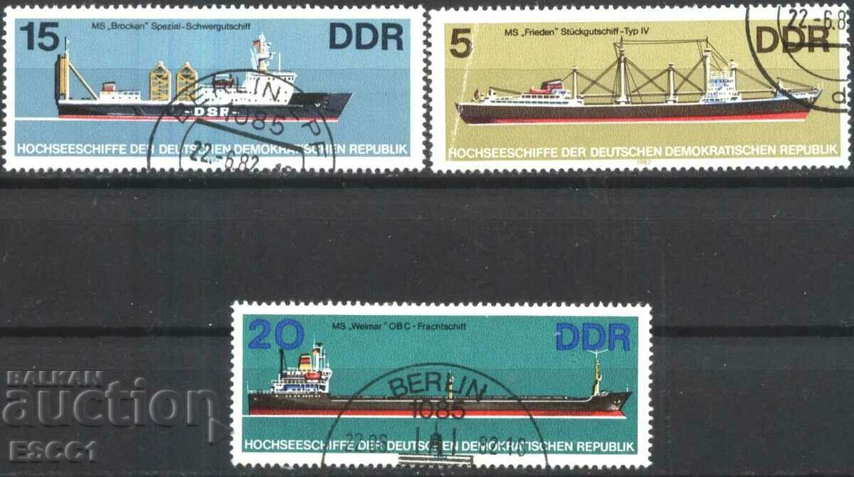 Σφραγισμένα γραμματόσημα Πλοία 1982 από Γερμανία ΛΔΓ