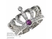 PLATINUM CROWN RING WITH ALEXANDRITE AND DIAMONDS CERTIFICATE