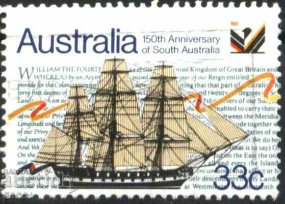 Stamped mark Ship Sailboat 1986 from Australia