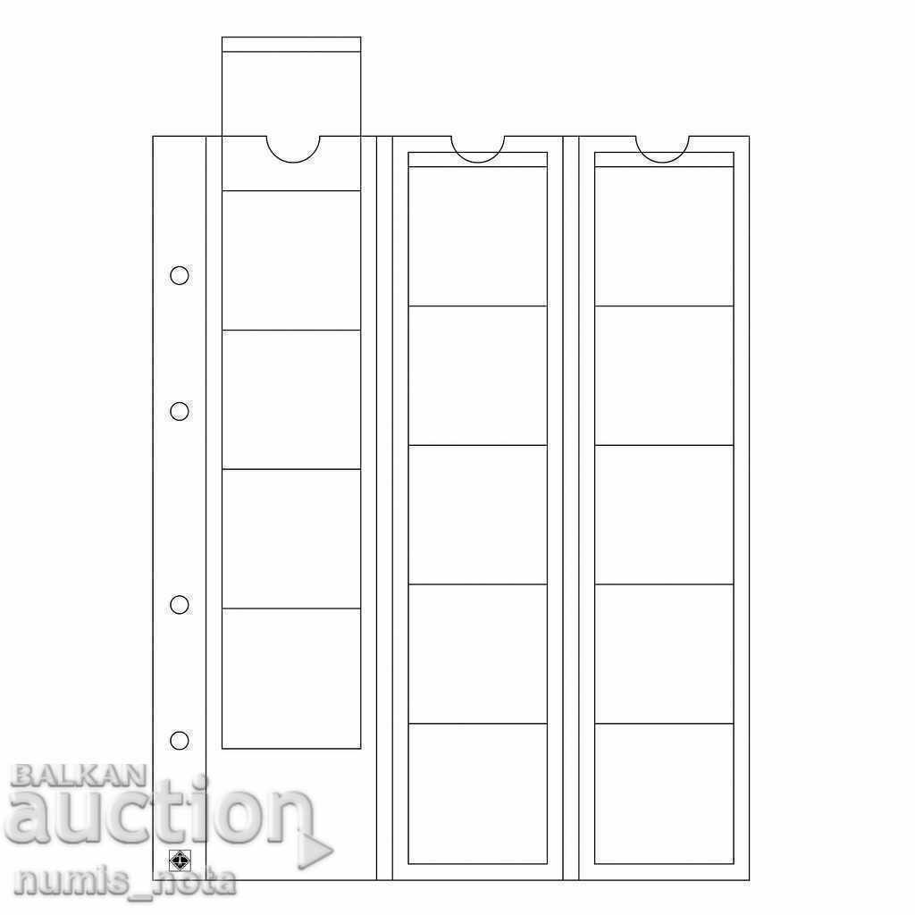 Sheets Optima for MIX coins - 5 pieces with price 18.00 BGN | € 9.20 Sheets Optima for MIX coins - 5 pieces with price 18.00 BGN | € 9.20