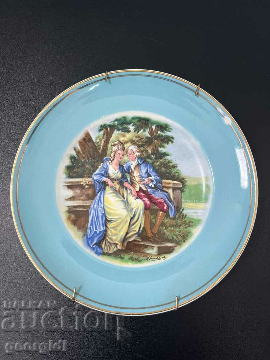 Renaissance porcelain plate. #5459