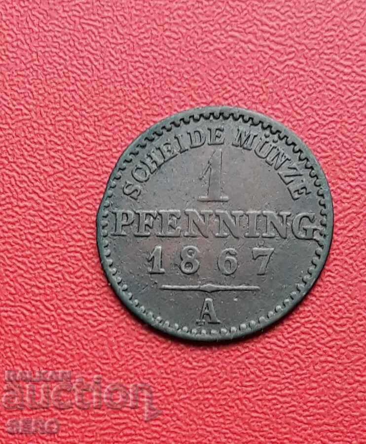 Germany-Prussia-1 pfennig 1867 A-Berlin