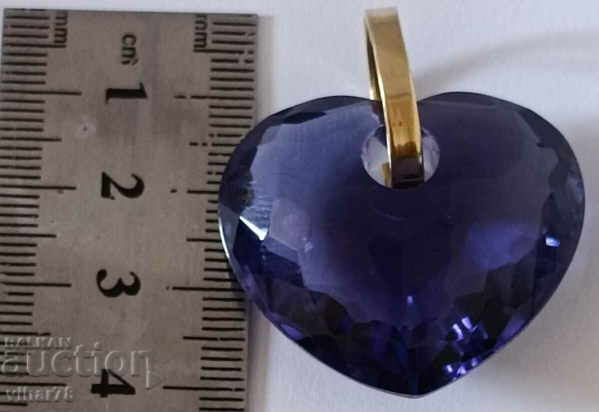 Pandantiv inimă cu suport din aur de 18 carate cu preț 599.99 BGN | € 306.77