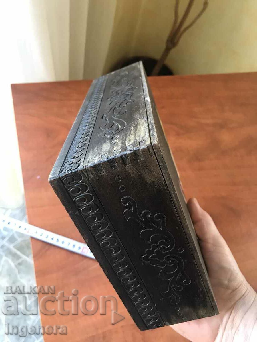 BOX WOOD PYROGRAPH DRAWING ANTIQUE FROM SOCA MOSTRA - 5 BOX WOOD PYROGRAPH DRAWING ANTIQUE FROM SOCA MOSTRA - 5