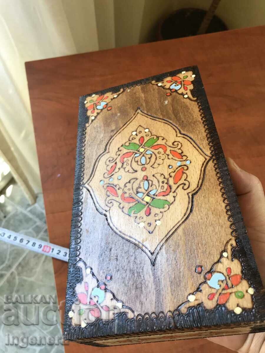 BOX WOOD PYROGRAPH DRAWING ANTIQUE FROM SOCA MOSTRA - 5 BOX WOOD PYROGRAPH DRAWING ANTIQUE FROM SOCA MOSTRA - 5