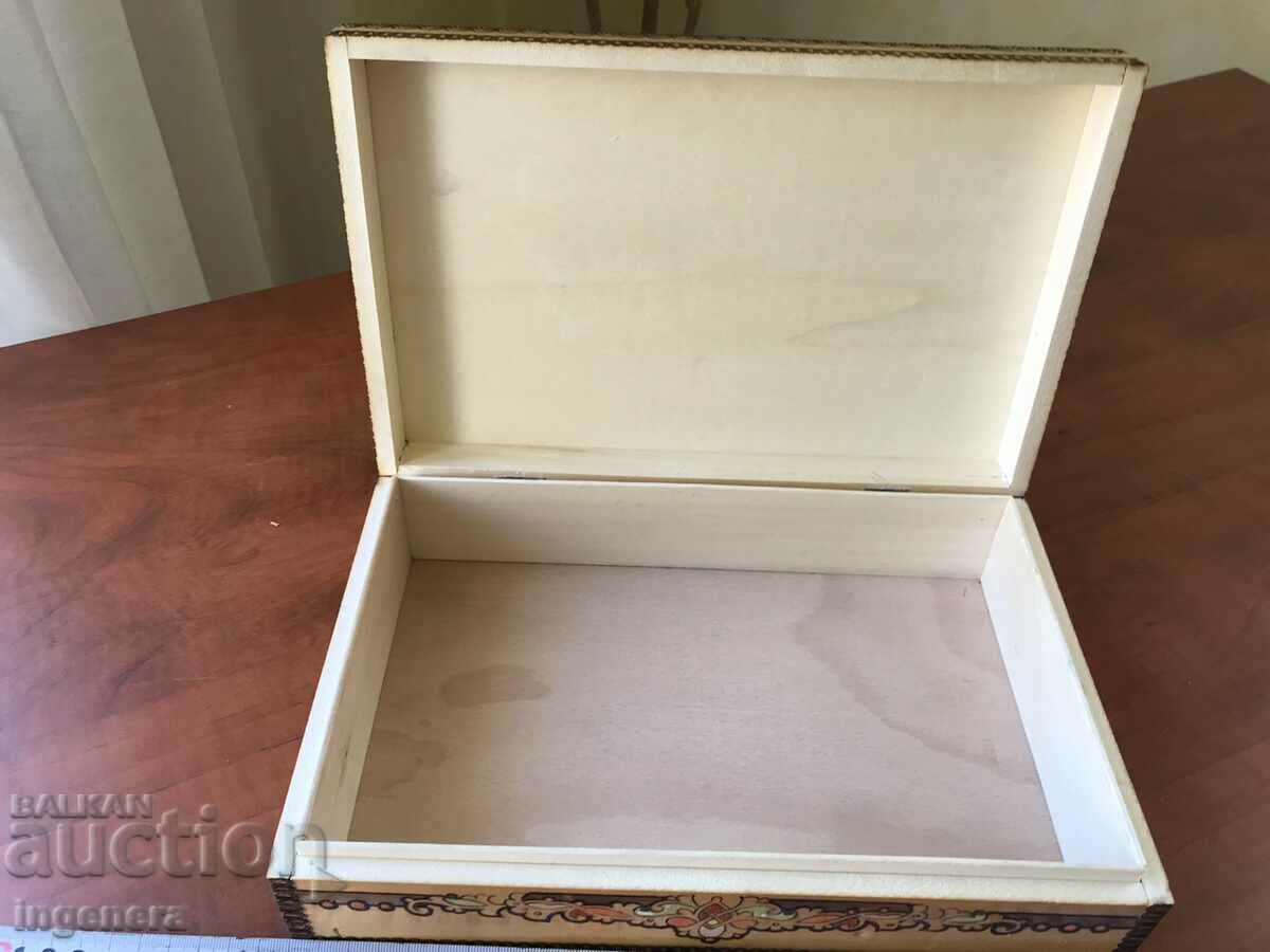 Auction BOX WOOD PYROGRAPH DRAWING ANTIQUE FROM SOCA MOSTRA Auction BOX WOOD PYROGRAPH DRAWING ANTIQUE FROM SOCA MOSTRA