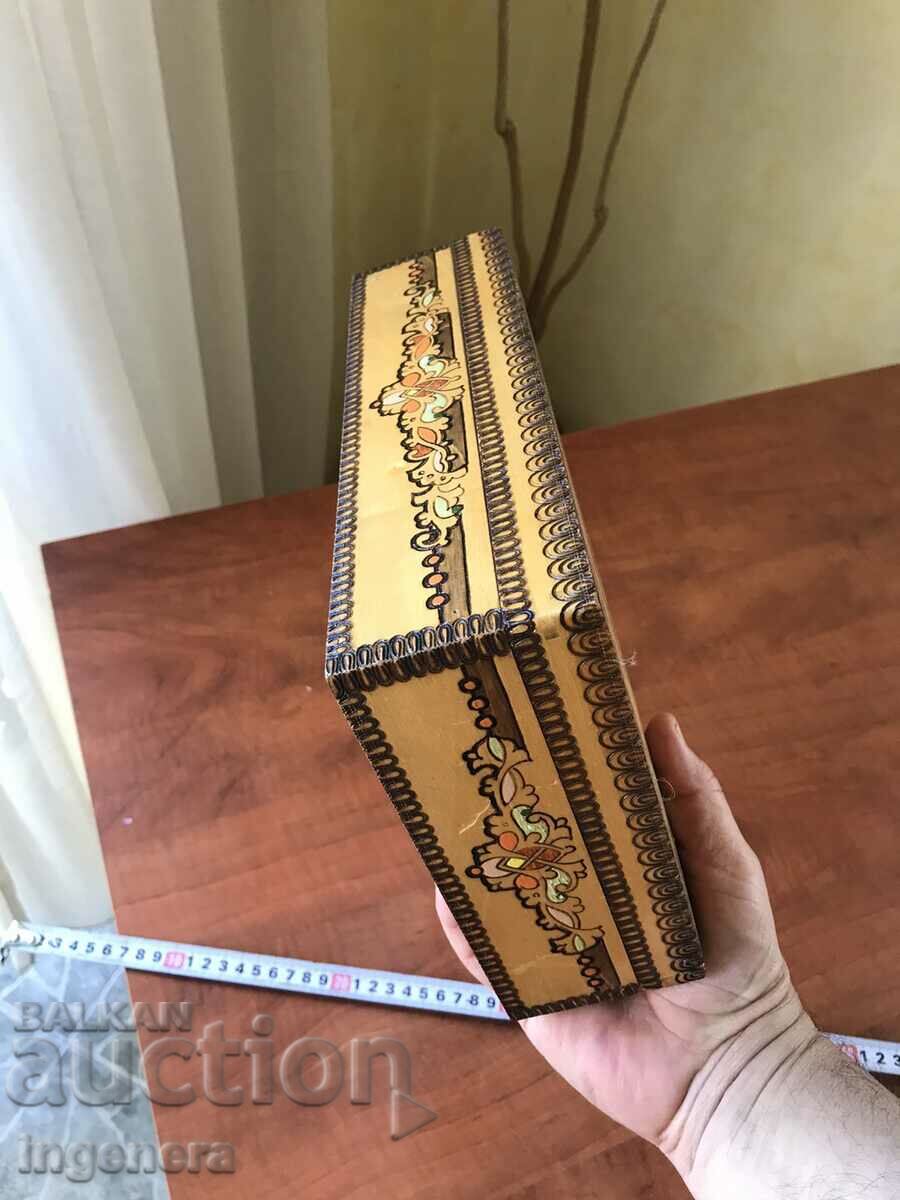 BOX WOOD PYROGRAPH DRAWING ANTIQUE FROM SOCA MOSTRA - 5 BOX WOOD PYROGRAPH DRAWING ANTIQUE FROM SOCA MOSTRA - 5