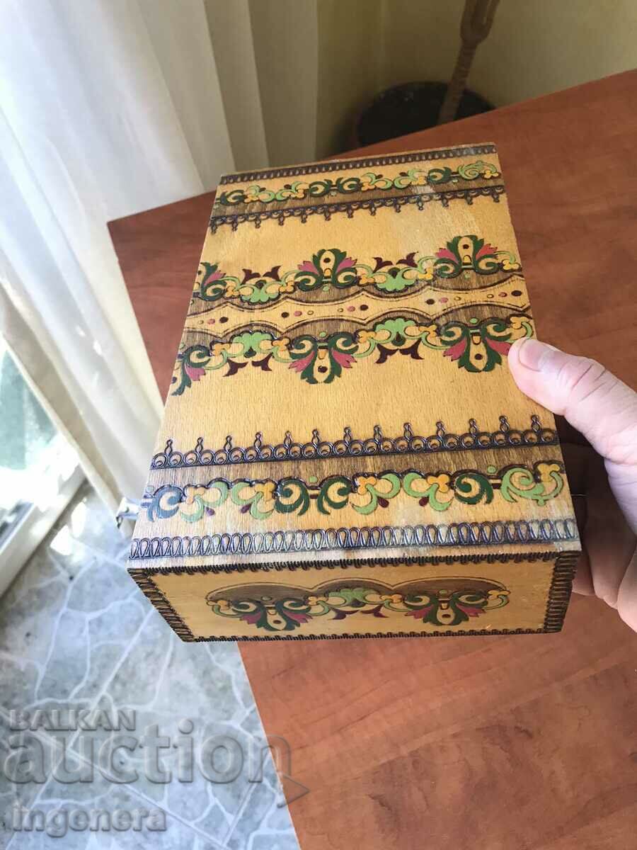 BOX WOOD PYROGRAPH DRAWING ANTIQUE FROM SOCA MOSTRA - 5 BOX WOOD PYROGRAPH DRAWING ANTIQUE FROM SOCA MOSTRA - 5