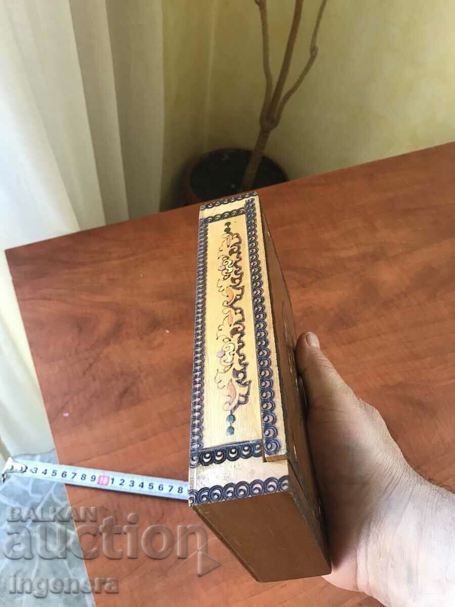 BOX WOOD PYROGRAPH DRAWING ANTIQUE FROM SOCA MOSTRA - 5 BOX WOOD PYROGRAPH DRAWING ANTIQUE FROM SOCA MOSTRA - 5