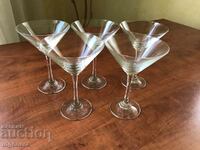 GLASS GLASS GLASS FOR COCKTAILS-5 PCS. UNUSED!
