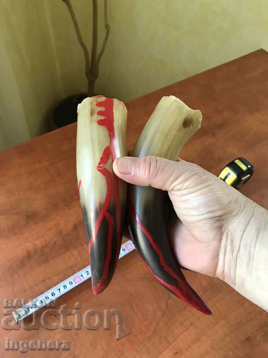 Auction HORN HORN HORN FOR GUN POWDER OR OTHER - 2 PCS. KIT Auction HORN HORN HORN FOR GUN POWDER OR OTHER - 2 PCS. KIT