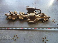 Antique wall mounted wooden gilded candle holder 1