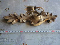 Antique wall mounted wooden gilded candle holder 2
