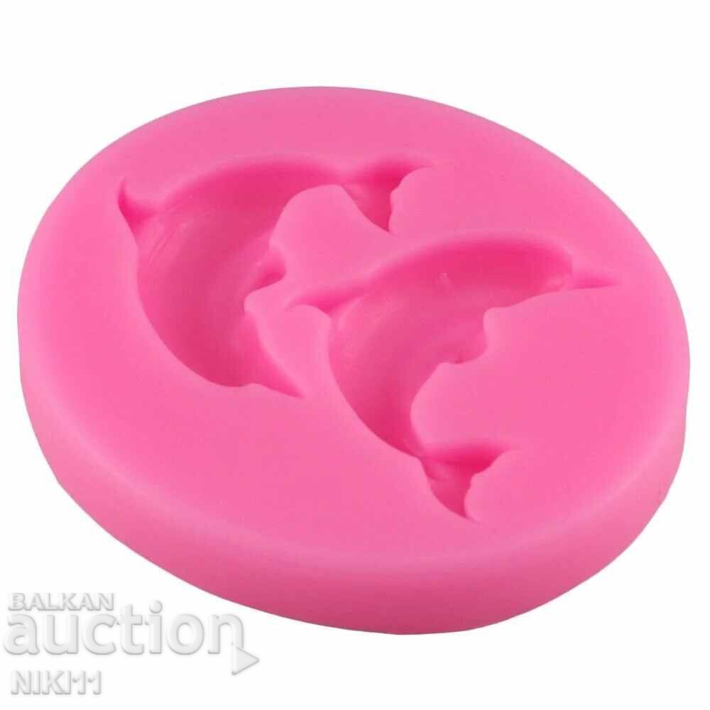 Silicone mold 2 dolphins dolphin cake decoration with price 9.00 BGN | € 4.60 Silicone mold 2 dolphins dolphin cake decoration with price 9.00 BGN | € 4.60
