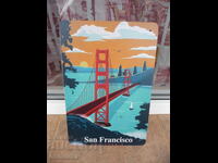 Метална табела Сан Франциско Калифорния Голдън Гейт мостът