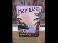 Μεταλλική πινακίδα Key West Key West ονειρεμένες παραλίες του νησιού της Φλόριντα