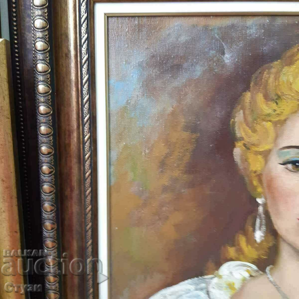 Порт.на Гена Димитрова от Д. Мушанова, масло, 70.5 х 56.5 см - 5