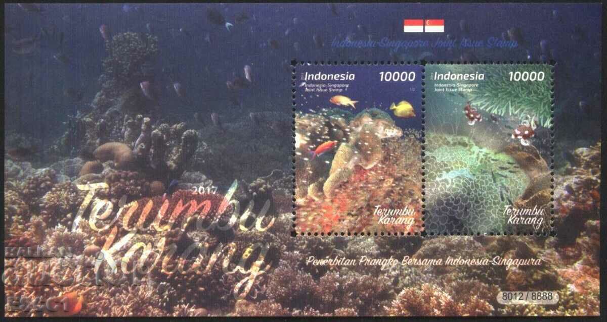 Чист блок Фауна Морски  живот 2017 от Индонезия
