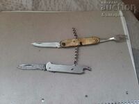 2 παλιά συλλεκτικά βουλγαρικά μαχαίρια από το σουγιά μαχαιριού Sotsa