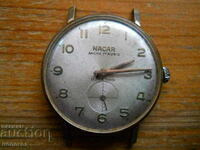 Παλιό ρολόι "Nacar" - Ελβετία - επίχρυσο - λειτουργεί