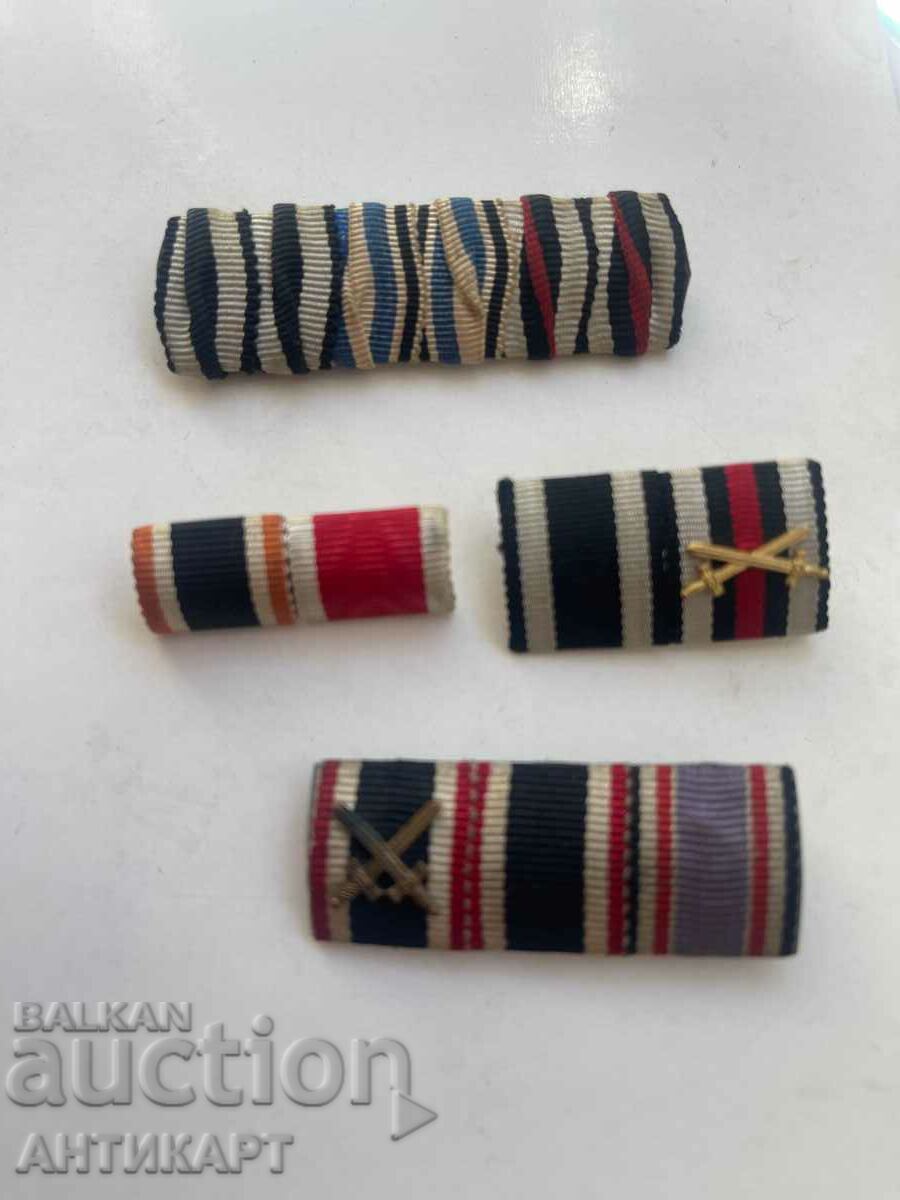 World War I Germany miniatures ribbons for German orders medals