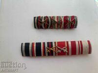 #1 World War I Germ. miniature ribbons for German orders medals
