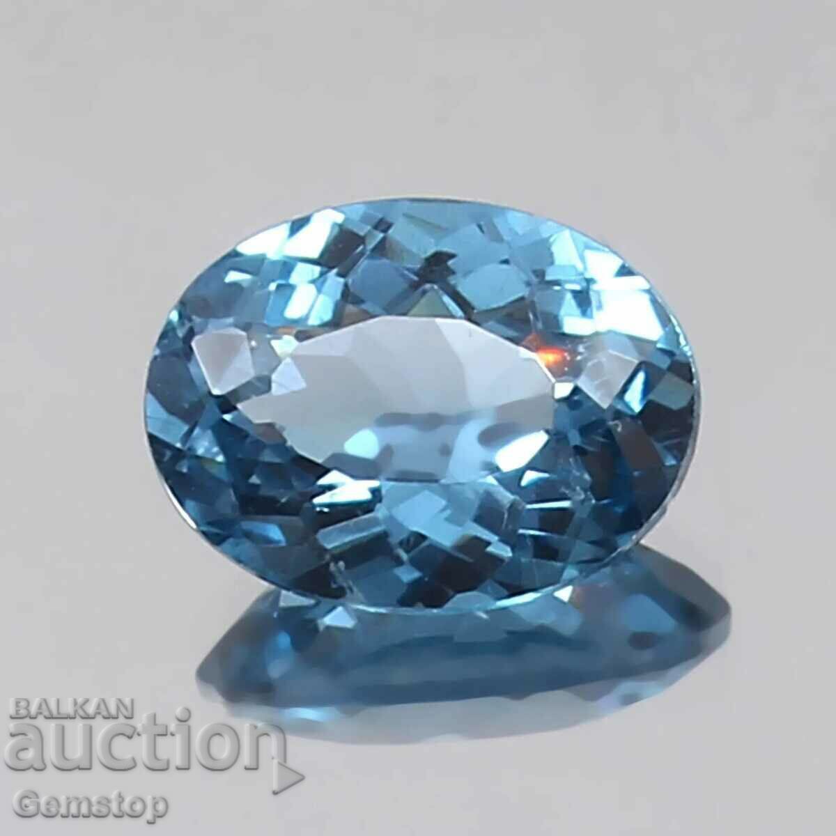 BZC! 1.80 ct natural aquamarine oval cert. GDL from 1 st!