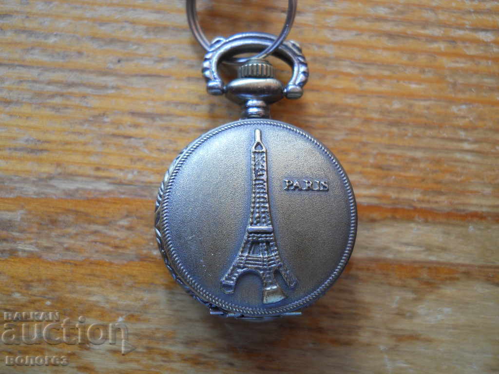 Ceas de buzunar cu quartz miniatural Paris