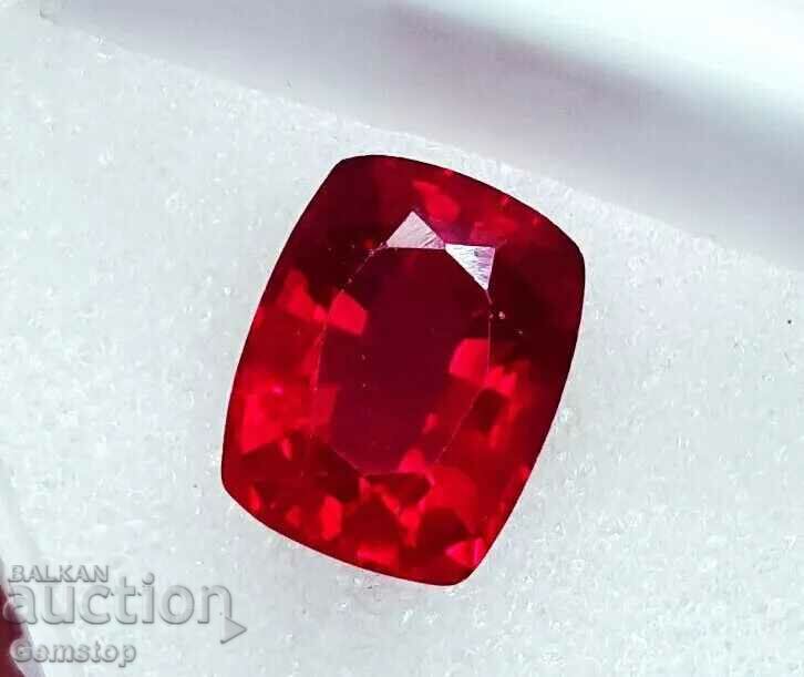 BZC! 3.55 ct natural ruby emerald cushion cert. GDL of 1st!