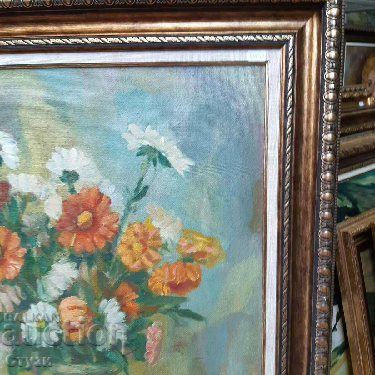 Still life - Prof. Boris Dankov (1906-1997), oil, 63x49 cm with price 900.00 BGN | € 460.16