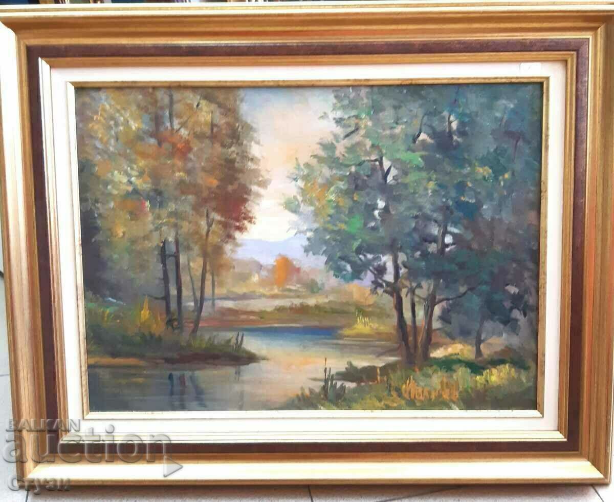 Πίνακας «Τοπίο», συγγραφέας Σ. Ιβάνοφ, λάδι, 40x55 εκ
