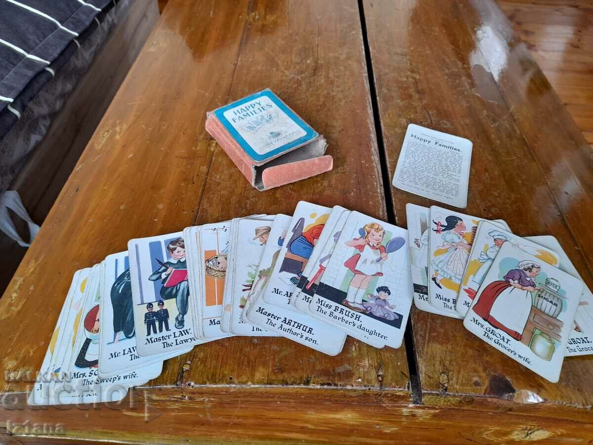 Auction Old Happy Families playing cards Auction Old Happy Families playing cards