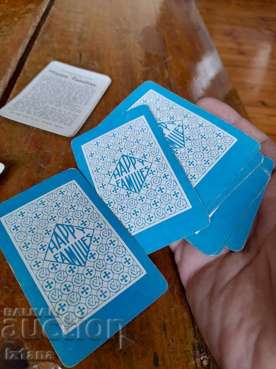 Old Happy Families playing cards - 5 Old Happy Families playing cards - 5
