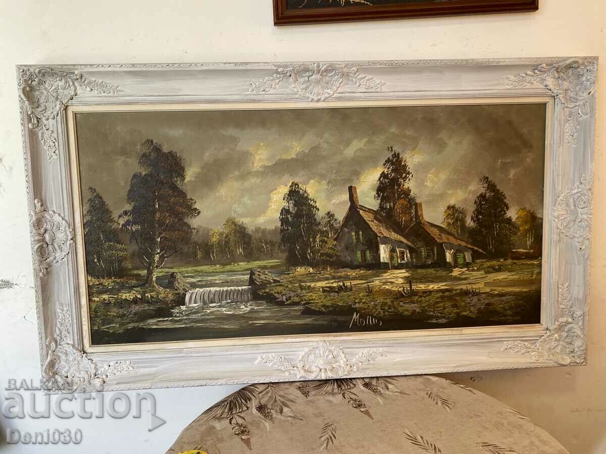 Unique original oil painting on canvas in a beautiful frame