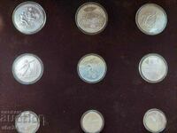 Сет 9 монети Oлимпийски игри 1982 Aтина