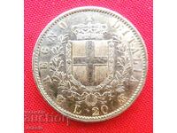 20 lire 1863 Italia (20 lire Italia) (aur)