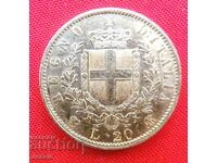 20 lire 1863 Italia (20 lire Italia) (aur)