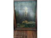 Large old portrait of Lenin / old picture print