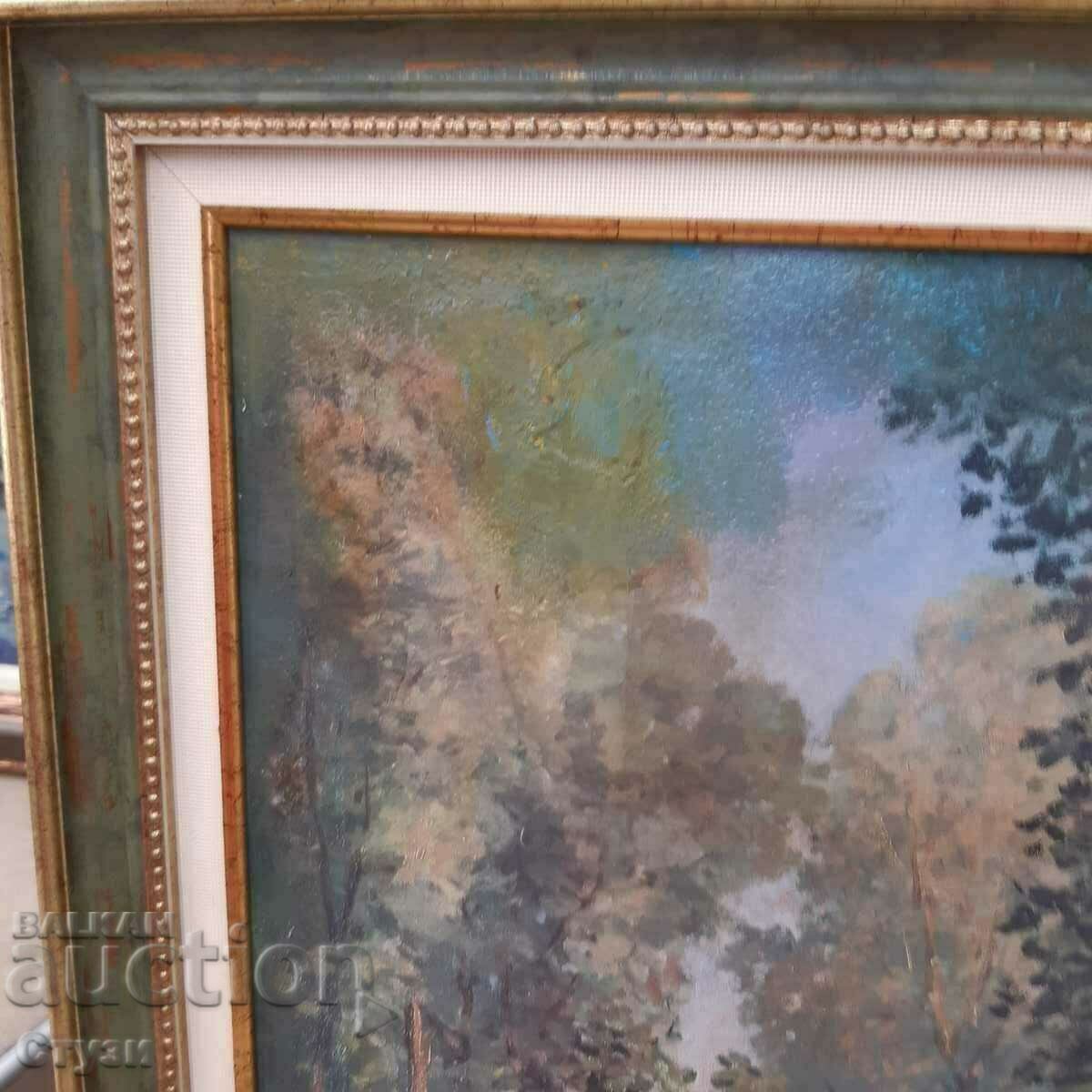 Delivery of Oil reproduction of a painting by Alfred Sisley, 47x52 cm Delivery of Oil reproduction of a painting by Alfred Sisley, 47x52 cm