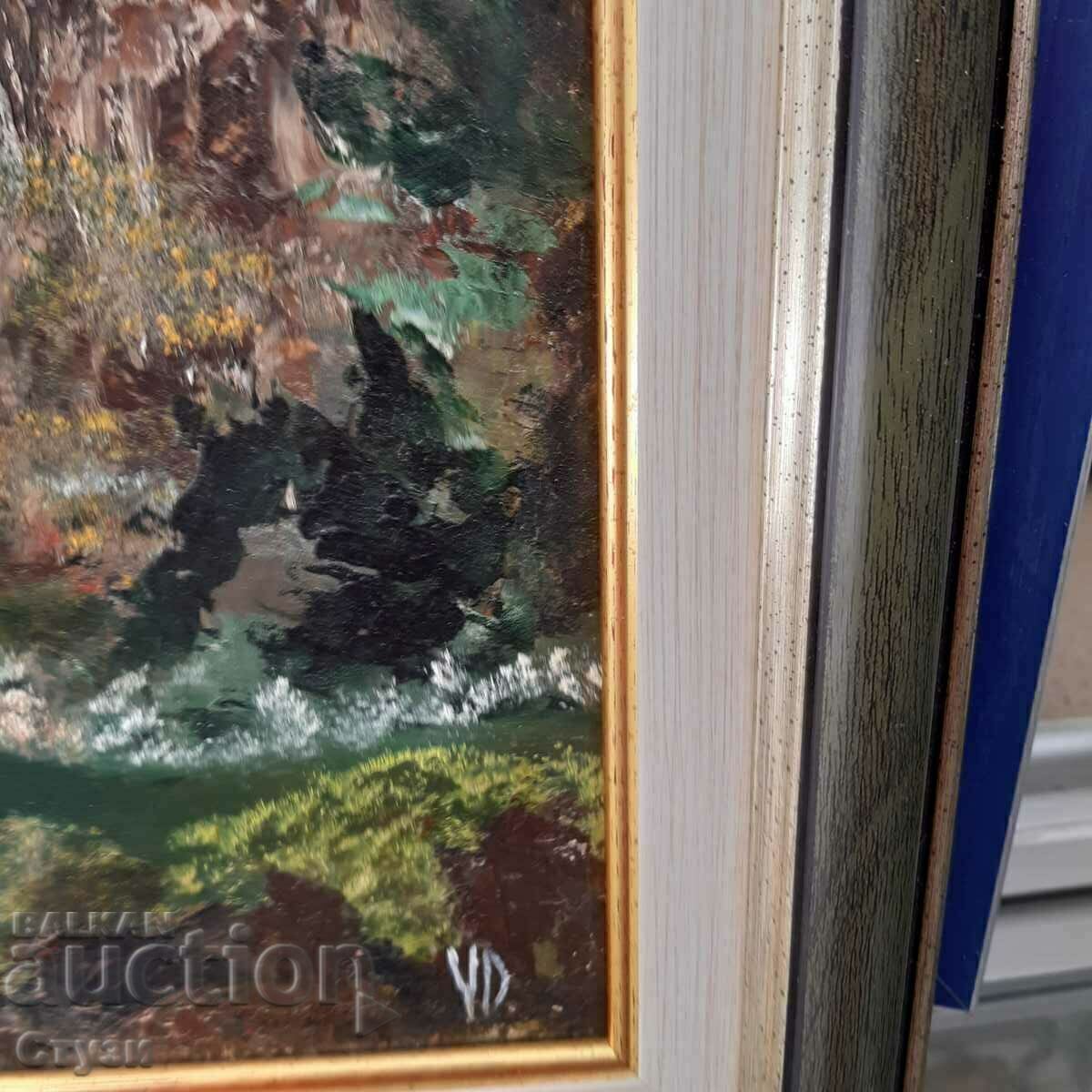 Peisaj cu râu, I. Dimitrov, ulei, 37x50 cm - Lichidare de stoc cu preț € 110.00 | 215.14 BGN